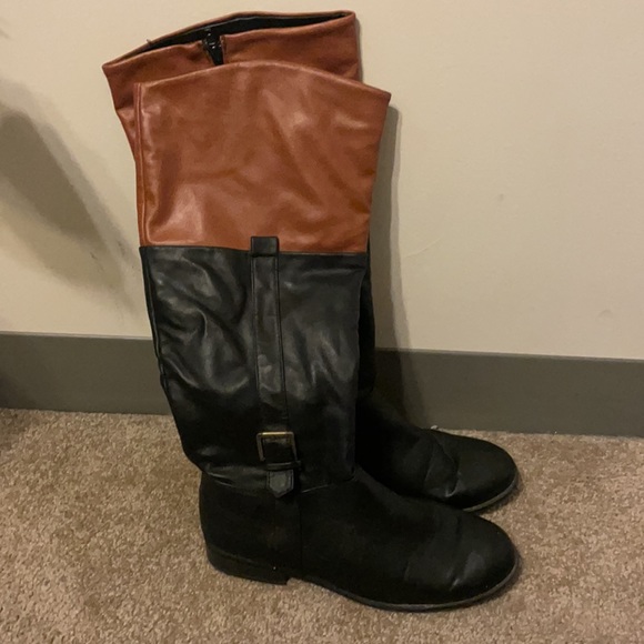 Bamboo two tone riding boots - Picture 6 of 7